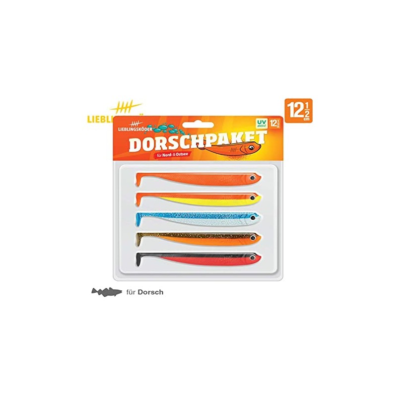 Lieblingsköder 12.5 cm Rubber Fish – 5 Rubber Shads, Colour