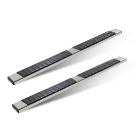 Running Boards & Steps Compatible with 2007 2008 2009 2010 2011 2012 2013 2014-2021 Tundra Double Cab 4 Door,A Pair Truck Side Steps and Running Board Direct Replacement（Black&Sliver）