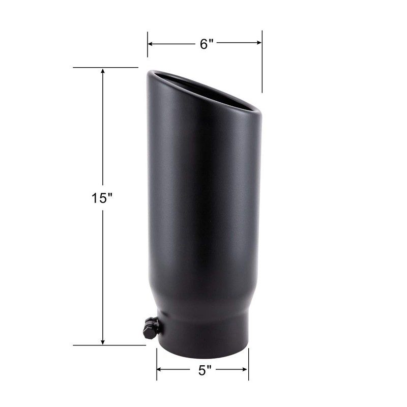 LCGP 5" Inlet Exhaust Tip, 6" Outlet 15" Long Bolt