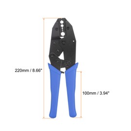 sourcing map Ratchet Crimper Plier Tool for Crimping RG58 RG59 RG62 RG6 .255" .213" .100" .068" .324" Coaxial Cable BNC Connector, Blue