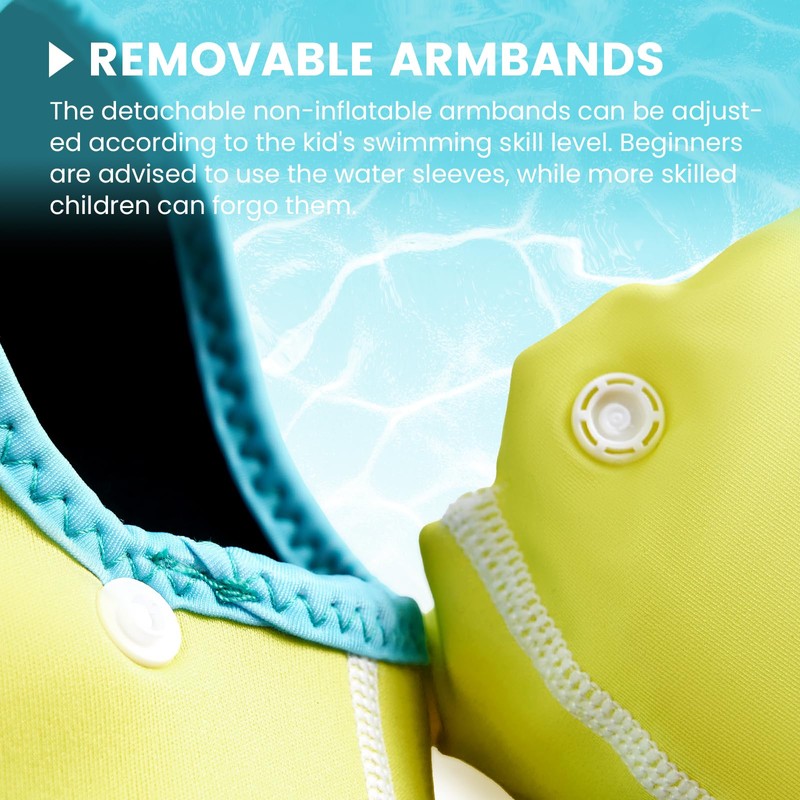 Gogokids Children's Life Jacket Life Sleeves, Toddler Jacket Style Swimming