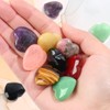 8Pcs Natural Mix Heart Love Stones, Puff Healing Palm Crystal