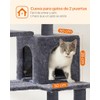 Feandrea Árbol para Gatos, Altura 137.7 cm, 4 Postes, 2