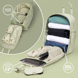 Bird & Stars 20L Backpack 40x20x25 cm Carry On Small Travel Bag (Recycled rPet Leather)