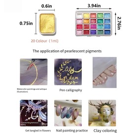 Forestry Shifting Watercolor Painting Set,metallic Watercolor Paints,Color Shifting Watercolor Paint,20 Colors Watercolor Painting Set,Water Colors Paint Adult Set,Glitter Watercolor Paint