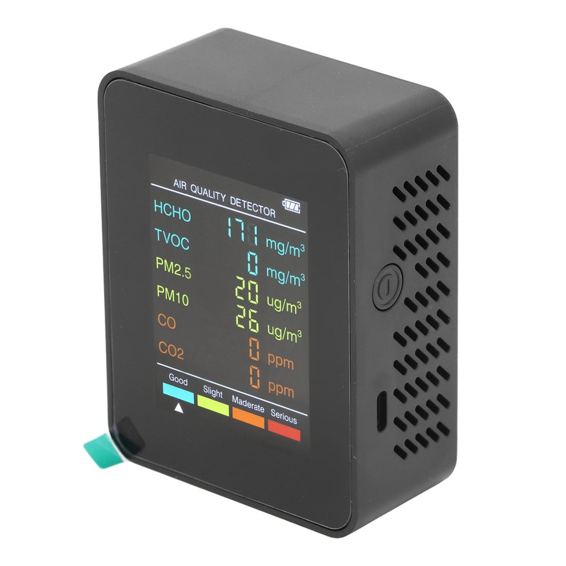 Air Quality Monitor Portable LCD Backlight Screen CO2 TVOC HCHO