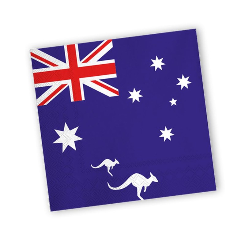 DH-Konzept 84-Piece Party Set Australia Plates Cups Napkins Straws for