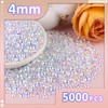 5000Pcs 4mm Resin Jelly Rhinestones with 3Pcs 10ml B7000 Jewelry