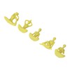 5 Pcs Yoga Statue Simple Style Yellow Attractive Decorative Durable