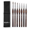 Nicpro 7pcs Kolinsky Sable Miniature Paint Brushes, Professional Fine Detail