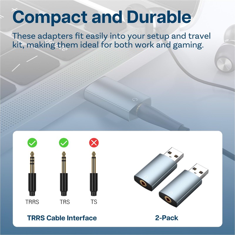 MMOBIEL USB to 3.5 mm Jack Audio Adapter by Gaming