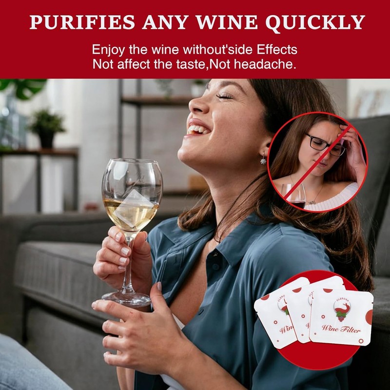 Wine Filters - 12 Pack Wine Purifier Removes Histamines and