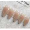 Syrup Cheek Starlight Nail Handmade Nail Tips - Stiletto / 시럽 치크 별빛네일 수제네일팁 - 스틸레토