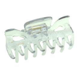 Parcelona French Classic Crystal Clear Covered Spring Celluloid Jaw Hair Claw Clip Clutcher