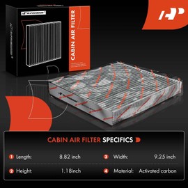 A-Premium Filtro de aire de cabina de 3 piezas con carbón activado compatible con vehículos Acura, Honda, Accord, Civic, CR-V, Odyssey, Pasaporte, Pilot, Ridgeline, ILX, MDX, RDX, RL, TL, TLX, ZDX - Reemplazo CF10134