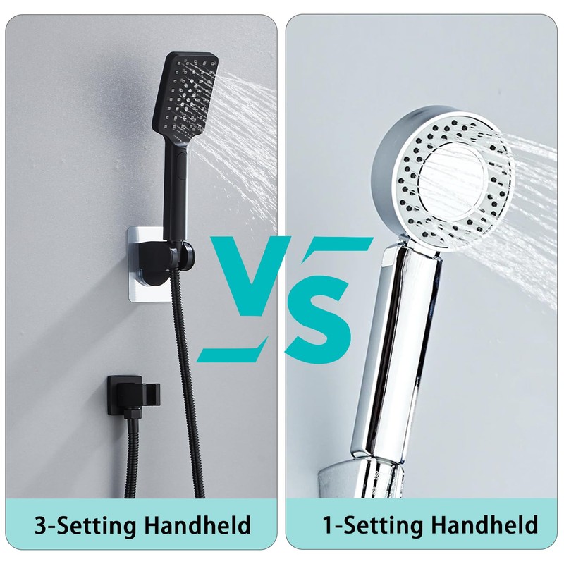 RTOBWEYE 8 Inch Shower Faucet Set Ceiling Mount, High Pressure