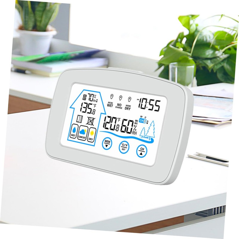 KONTONTY Wireless Weather Station Digital Thermometer Thermometer Portable Weather Station