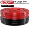 Ruikarhop 10 Gauge Wire (100ft Each- Black/Red) Copper Clad Aluminum
