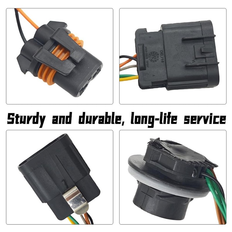 2 Pcs Headlight Wiring Harness Replacement 15841610 Compatible with GMC