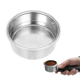 51mm Portafilter Basket, Stainless Steel Coffee Filter, Double Layer Pressurized Filter Basket Espresso Filter Basket Espresso Machine Parts for Coffee Machine Coffee Machine Replacement Accessories