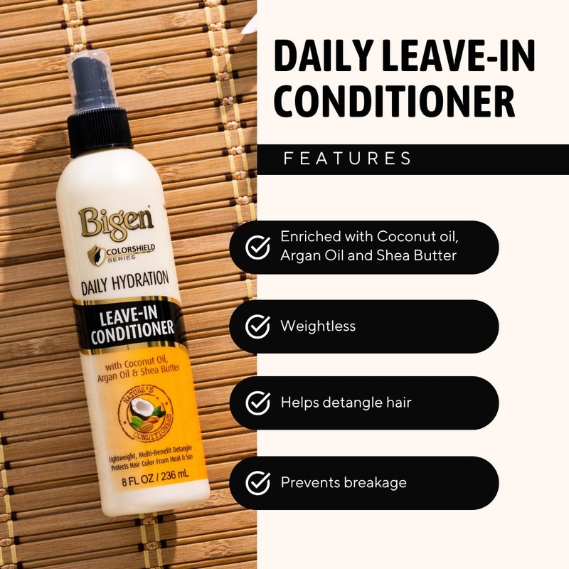 Bigen Colorshield Daily Hydration Leave-In Conditioner 8 fl oz (Pack