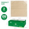 QingYa Unbleached Bamboo Facial Tissues - 12 Boxes of 100%