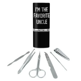 GRAPHICS & MORE I'm the Favorite Uncle Stainless Steel Manicure Pedicure Grooming Beauty Care Travel Kit