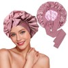 Silk Bonnet for Women Sleeping Hair with 2 Elastic Tie