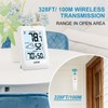 Indoor Outdoor Thermometer Wireless Weather Station, Internal External Thermometer Hygrometer,