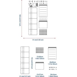 Multiple Grids Reusable Metal Journal Planning Stencils Stainless Steel Stencils for Painting Notebook Diary Painting On Wood Floor Wall Furnitur Engraving Bookmark Crafts DIY Art