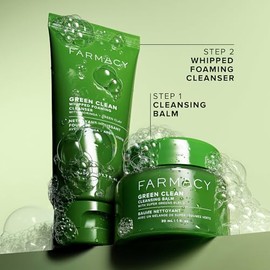 Farmacy Set De Regalo Para El Cuidado De La Piel Con Doble Limpieza Profunda: Bálsamo Limpiador Desmaquillante Green Clean Y Gel Limpiador Facial Espu