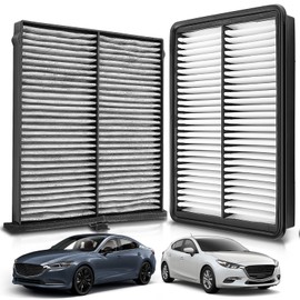 AUTOKAY CF11811 CA11259 Cabin Engine Air Filter Kit Fits for Mazda 3 2014-2018 for Mazda 6 2.5L 2014-2021 for Mazda CX-5 CX5 2013-2025 Not for Diesel RE# KD45-61-J6X9U CAF1907P PE07-13-3A0 PE07133A0