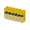 Storacell 12AACY by Powerpax AA Battery Caddy, Yellow, Holds 12