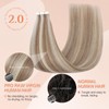 Benehair Tape in Human Hair Extensions, 14 inch Straight Invisible