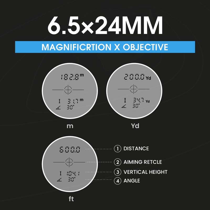 Golf Range Finder with Magnetic Strip - 800 Yards Golf