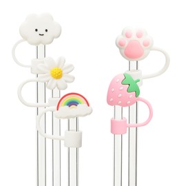 Straw Cover Compatible With Owala 40oz,Straw Covers Cap Compatible With Owala Cup 40 oz, Dust-Proof Reusable Tumbler Straw Cover,Silicone Straw Topper Accessories(6PCS)