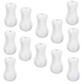 12 Pcs White Blind Pull Cord Knobs, Window Blinds Wood Cord Tassels Blind Cords Pulls Drops Pull Wooden Hanging Ball Pulls Blinds Cords Replacement Parts for Curtain Craft
