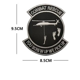 Replacement for Rare Norse Viking Raven Runes Odin God of War Embroidered Patches Tactical Morale Applique Fastener Hook & Loop Emblem 1 Pieces (Helicopter Rescue)