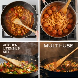 Woodlands USA Gifts For Mom - Mothers Day Gifts And Special Mom Birthday Gifts Who Has Everything – Bamboo Wooden Spoons For Cooking – Unique Gift For Women – Premium Kitchen Utensil Set