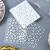 30Pcs Flower Nail Art Stickers 3D Self-Adhesive White Flower Nail