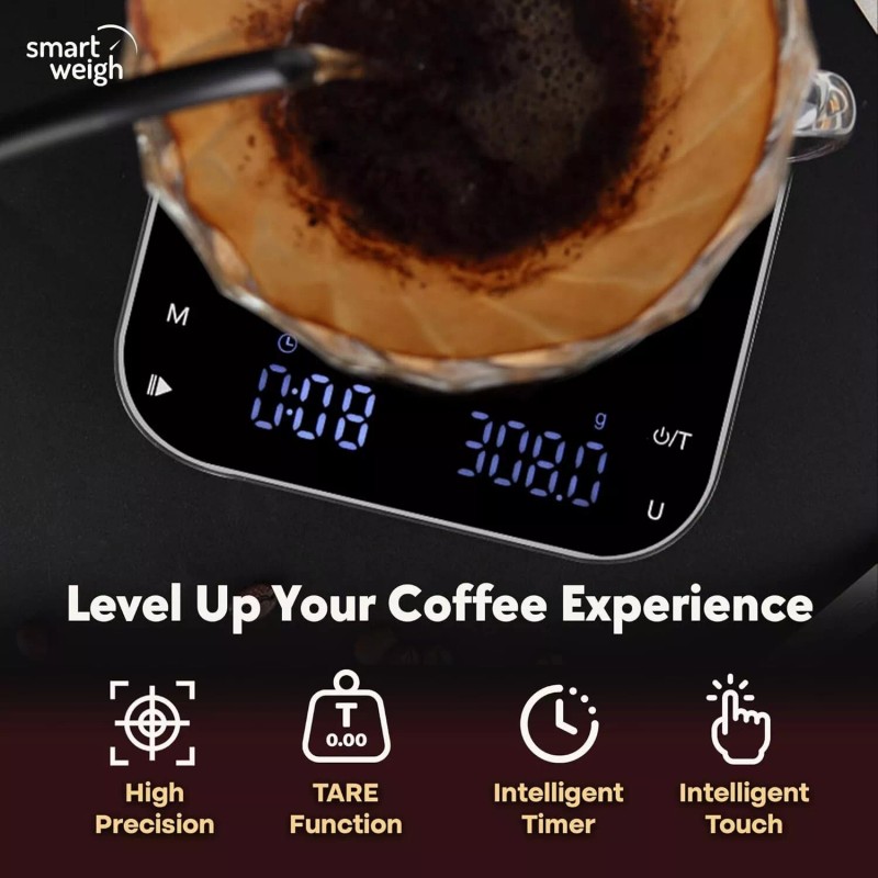 Smart Weigh High Precision Coffee Scale 3000g x 0.01g Digital