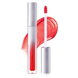 DAGEDA Metallic Lipstick, Glitter Lip Gloss, Moisture Shimmer Lip Plumper Gloss, Diamond Pearl Shine, Non-Sticky Long Lasting Metallic Liquid Lipstick Lip Eyeshadow Makeup, 04 Red