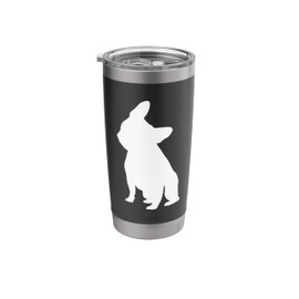 French Bulldog Silhouette Stainless Steel Insulated Tumbler