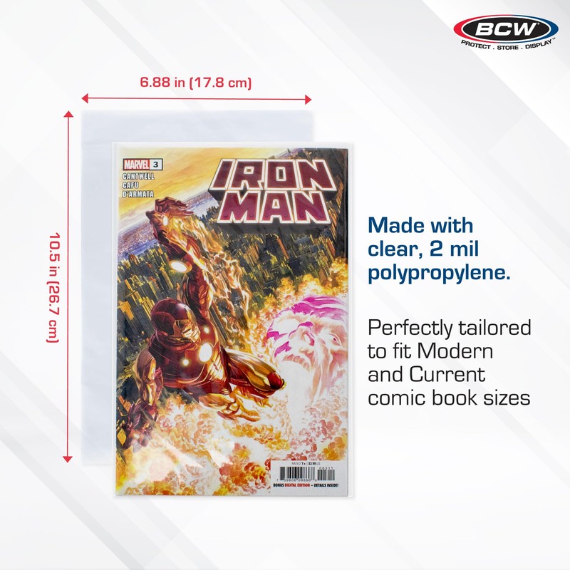 BCW Resealable Current/Modern Comic Bags - 100 ct | Acid-Free