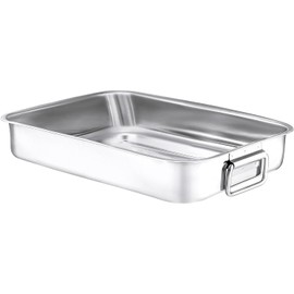 AMK® Pendeford Stainless Steel Roasting Tray 30 x 22cm Premium Quality Ideal for Roasting Meats and Vegetables Dishwasher Safe