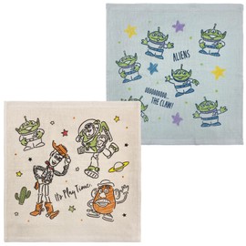 Hayashi WM474200 Wash Towel, Set of 2, Approx. 13.4 x 13.8 inches (34 x 35 cm), Gauze Pile, Toy Story, Good Rack