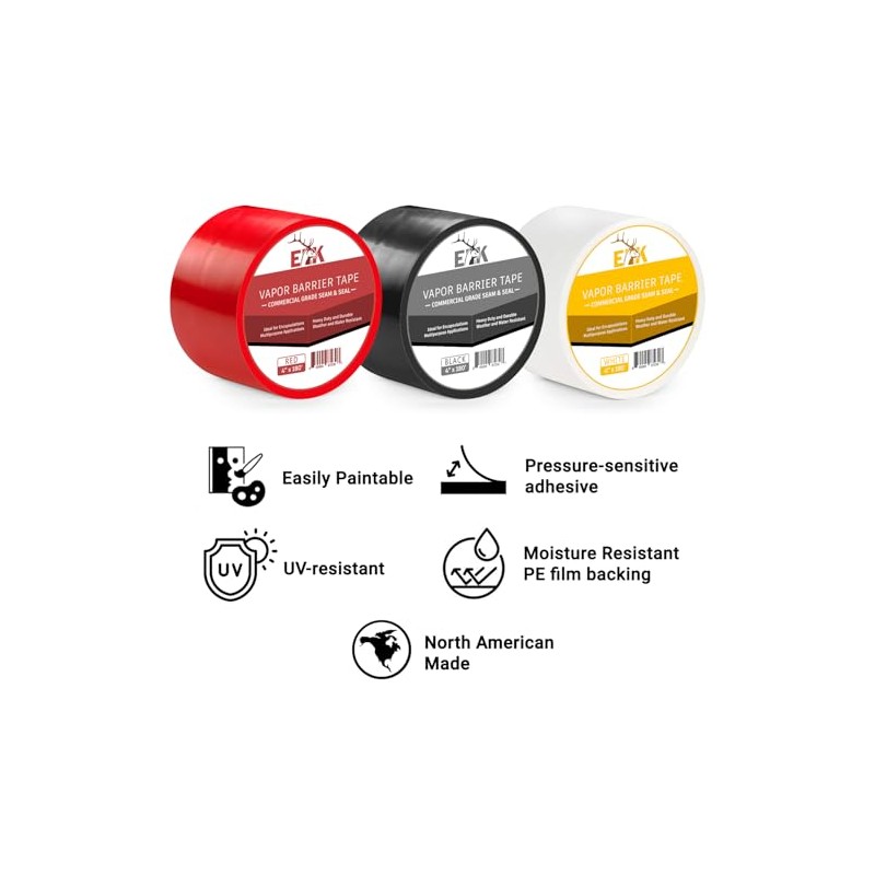 ELK Vapor Barrier Tape - 4” x 180ft - PE