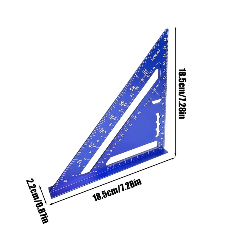 Drafting Triangle - Metric Scale Ruler - Aluminum Alloy Measuring