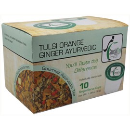 Special Tea Herbal Tea Single Serve Cup, Tulsi Orange Ginger Ayurvedic, 10 count