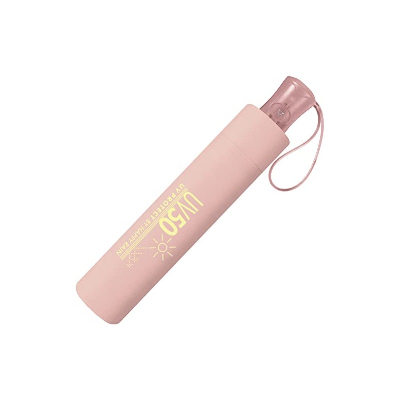 Happy Rain Folding Umbrella with Automatic UV50 UV Protect, flamingo